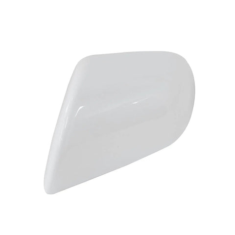Fresh White Driver Side Mirror Lower Cover Replacement For Tesla Model 3 2017 To 2021 solid cap showing smooth finish and contours.