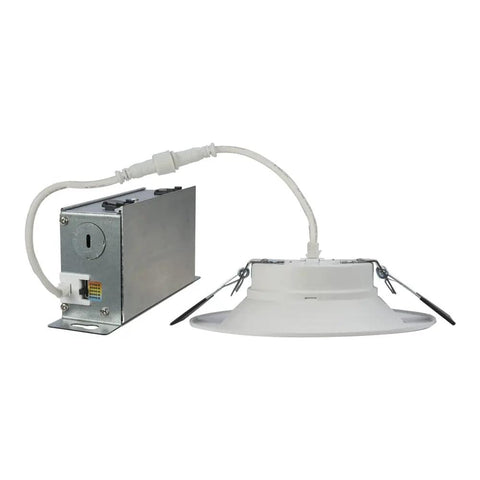 6 Inch Color Adjustable Canless Remodel Recessed LED Kit With 2700K To 5000K Color Temperature Direct Mount No J-Box Spring Clips