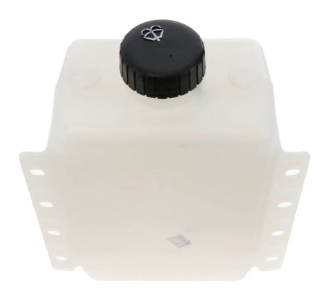 Windshield Washer Fluid Reservoir OE Replacement For Heavy Duty Trucks And Buses FLM065400, HDPE tank with cap shown