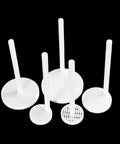 Versatile PTFE Cleaning Rack for Silicon Wafers and Conductive Glass with Edge Handle, 60mm Diameter and 1.5mm Slot Width