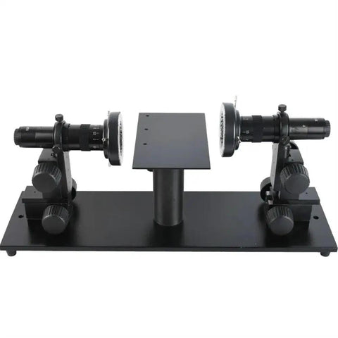 Horizontal Microscope Flatness Detection Kit For Double Head Observation With Video CCD Pro Grade Lab Microscope Accessories, black metal