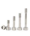 Twenty Piece Built Tough 304 Stainless Steel Hex Socket Smooth Cap Captive Screws in various lengths, M3 and M4 half thread.