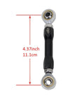 Titanium Black CNC Shifter Mid Control Linkage Rod For Harley Davidson Dyna 1984 To 2017 Ride Ready 18 Later Street Bob And Softail FXLR FXLRS FXLRST FXRST Adjustable Eye To Eye 4.0 To 5.5 Inches, 4.37-inch black linkage rod