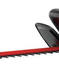 Powerful 22 Inch Corded Hedge Trimmer With Dual Action Blades For Easy Yard Pruning side view, red and black design
