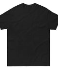 Back view of Vintage Rickshaw Graphic Tee, solid black, unisex, soft cotton fabric, casual wear for urban commuting.