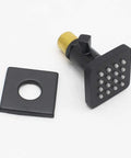 Shower Body Spray Solid Brass Massage Jets With Wall Mount, Dope Matte Black Swivel Shower Head, Independent Flow Control, front view