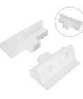 Adjustable Solar Panel Mounting Brackets For RV Caravan Boat Yacht Flat Roof With Durable ABS Weather Resistant Corner Holder Set To Secure Your Solar Energy And Get This Awesome Kit Done Right Today white ABS corner brackets shown from top angle