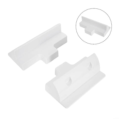 Adjustable Solar Panel Mounting Brackets For RV Caravan Boat Yacht Flat Roof With Durable ABS Weather Resistant Corner Holder Set To Secure Your Solar Energy And Get This Awesome Kit Done Right Today white ABS corner brackets shown from top angle