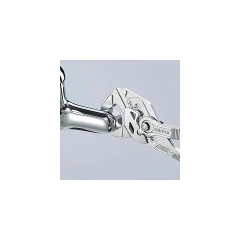 Adjustable Pliers Wrench For Handy Home Repairs And Pro Jobs With Smooth Jaw Action, Multi Color Finish, gripping a chrome nut