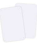 Two Pack Of Crisp White Blank Metal Signs Built Tough With Rust Free Aluminum Easy Wall Mounts For Indoor Or Outdoor Display Perfect For Diy Crafting And Personalized Projects 10 By 7 Inches, showing front view.