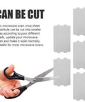 Hand cutting 10 Piece Microwave Oven Mica Insulation Sheets Heat Resistant Waveguide Cover Plates with scissors