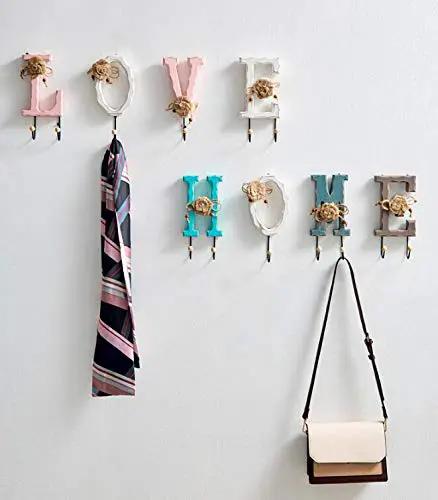 Pack Of Two Dope Rustic Metal And Wood Wall Hooks Featuring Home Love Script Built Tough For Daily Use Perfect For Hanging Hats Towels And Coats Adding Fresh Vibe To Your Entryway.