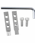 Heavy Duty Screw Extractor Kit For 1/2 And 3/4 Inch Valves Pipes Fits Broken Bolts Stripped Threads Silver Alloy Steel Made Plumbing Fix It Yourself Tool Set, silver wrench kit