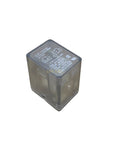 Beefy K10P-11D15-24 General Purpose DPDT Relay With Socket Mount 24 VDC Coil, angled view