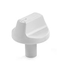 Sturdy Air Conditioner Knob Replacement for window unit controllers, white beefed up premium plastic upgrade, side angle view