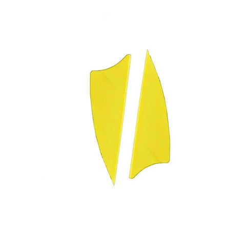 2 Inch Shield Shape Turkey Feather Fletching Left Ring For Hunting And Target Practice, Top Notch Pro Grade Yellow 50 Pack