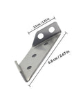 Beefy Trapezoid Corner Brackets Set Of 10 Stainless Steel, showing one bracket with 3.2cm x 6.8cm dimensions for DIY furniture support.
