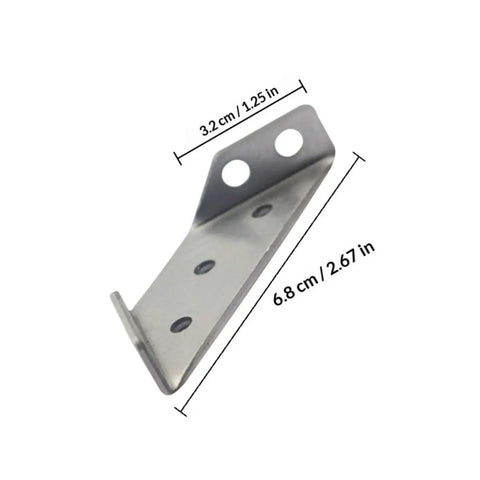 Heavy Duty Stainless Steel Trapezoid Angle Brackets Corner Braces 10 Pack For Shelf And Table Leg Support Anti Rust Non Shift