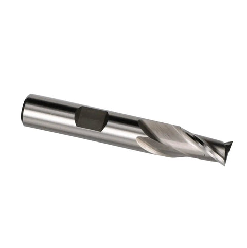 High Speed Steel End Mill Set With 3/8 Inch Shank Includes 1/4, 3/8, And 1/2 Inch 2 Flute Square End Mills For Slotting Plunging