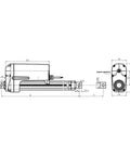 Heavy Duty Linear Actuator 12V 24V 48V 12000N Force IP66 Waterproof Solar Tracker Electric Push Rod dimensions diagram