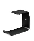 Under Desk Headphone Stand Mount With Self Adhesive Tape L Shape Headset Holder Bracket in black finish