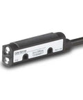 Cylindrical Diffuse Photoelectric Sensor For Quick, Accurate Object Detection In Industrial Automation; Rock-Solid Build, No-Fuss Mounting, Great For Conveyors And Robotics, Model 13100AQD03-A, black rectangular sensor with cable