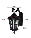 Top Shelf Heavy Duty Aluminum Outdoor Wall Sconces Waterproof Modern Minimalist Design profile with dimensions for installation and usage.