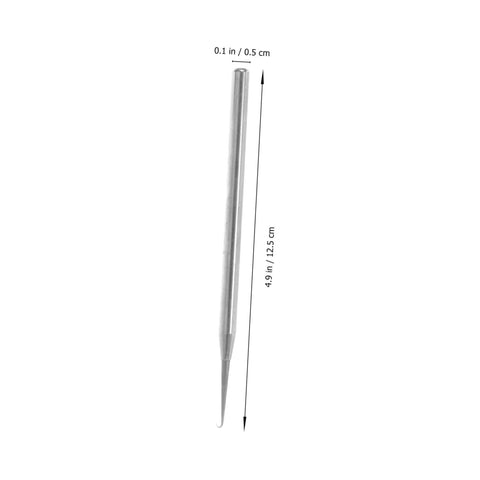 Stainless steel tool for eyeglass repairs with measurement scale, part of Two Pack Repair Hook for Eyeglasses and Sunglasses.