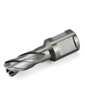 Oscarbide annular cutter with a 3/4 in Weldon shank; 1/2 in cutting diameter for magnetic drill press.