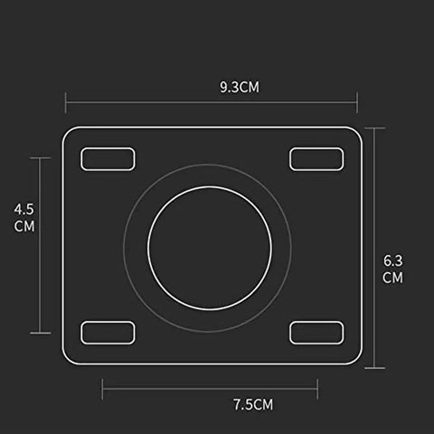 Top Shelf Heavy Duty Furniture Caster Wheels 3 Inch To 4 Inch Polyurethane Rollers with Lock Brake steel plate size dimensions diagram.