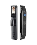 Solid Choice Face Recognition Smart Lock And Biometric Deadbolt For Home Security Featuring Zero Hassle Keyless Entry Quick Fingerprint Access And Bullet Proof Privacy Shield For Everyday Living side view with biometric features.