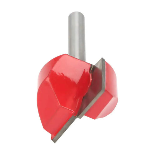 Heavy Duty Tungsten Steel Router Bit With 6mm Shank For CNC Carving Wood MDF PVC Slotting Bottom Cleaner Tool, red cutter.