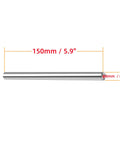 2 Pack 8mm X 150mm Linear Motion Rods Chrome Plated Case Hardened Shaft Guide With Chamfered Ends For Easy Bearing Installation, Perfect For 3D Printers CNC DIY Projects.