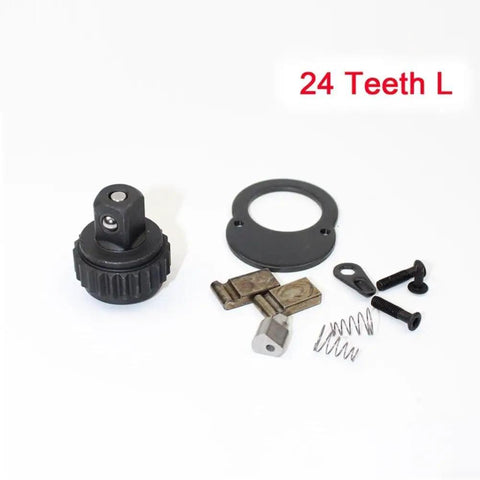 Components of 24 Teeth Ratchet Socket Wrench Repair Kit For One Quarter Inch, Three Eighth Inch, And One Half Inch Drives, Reversible Handle