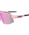 Sport Sunglasses Prescription Lens Ready With Clip-In 20mm Head Strap, Unisex Matte Pink Rose Multi Frame, UV Protection