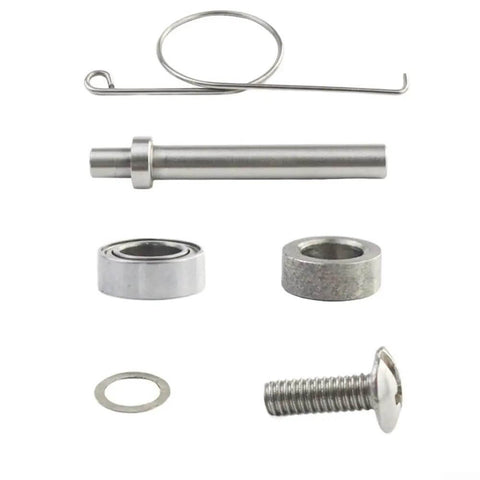 Cool Fishing Reel Handle Knob Repair Kit With Shaft And Bearings Includes Washers Screws Gasket Assembly For Freshwater Upgrades银色金属 10 Pieces Size 7 4 2 5mm, silver metal parts