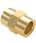 Durable brass NPT female coupler fittings for pipe connections