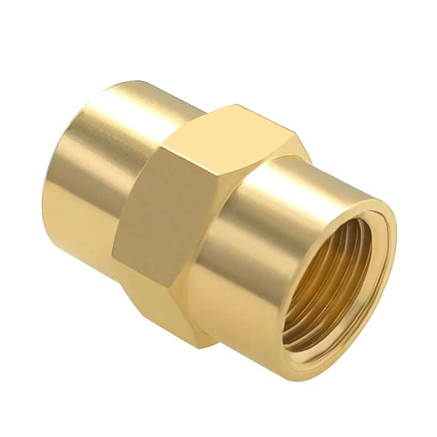 Durable brass NPT female coupler fittings for pipe connections