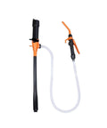 Super Cool Cordless Battery Operated Fuel Transfer Pump With Long Flexible Hose For Easy Siphoning Oil Gas And Fluids Portable Liquid Extractor Tool That Is Totally Rad, showing pump with flexible hose and spout design.