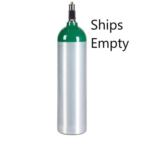 D 14.6 Cu Ft Aluminum Oxygen Cylinder With CGA870 Post Valve DOT Approved Built To Last Lightweight Medical Gas Tank