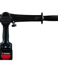 Professional 18V Brushless Hammer Drill Driver Kit With 8 Ah Battery Pack And 1330 Inch Pound Torque showing side view with battery attachment.