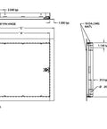 Extra Durable Heavy Duty Flush Access Door 10 X 10 Inch White Steel Wall Ceiling Cutout Panel dimensions and specifications diagram.