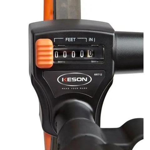 Heavy Duty Top Reading Measuring Wheel With Handle Brake And Quick Reset Dial Shows Live Feet And Inch Readings Dead On Target For Tough Job Sites Construction Layouts And Yard Work Makes Tricky Measurements No Sweat Ever