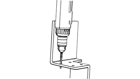 Illustration of Micro Precision Screwdriver Kit With 16 Bits, Quiet, Vibration-Free And Ultra Lightweight, in use on metal bracket.