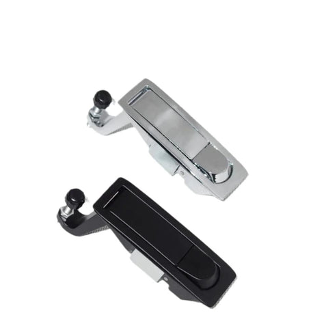 2-pack lever-operated compression latch locks, zinc alloy, flush-mount, silver and black finishes