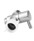 Solid Brass Bidet T Adapter With Shut Off Valve Chrome Plated Tee Connector For Toilet 7/8 Inch By 7/8 Inch By 1/2 Inch Or 3/8 Inch One Lever Twist Control No Fuss Quick Install chrome-plated brass bidet valve with lever and threaded connectors