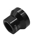 Black component for Aluminum Round Pneumatic Manifold 3 Way Adapter With Half Inch Inlet NPT And Three One Quarter Inch NPT Outlets
