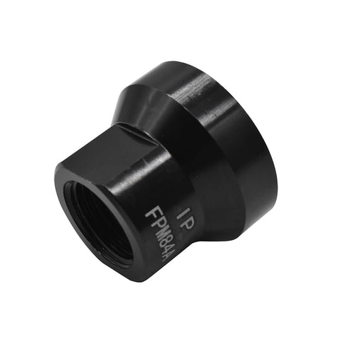 Black component for Aluminum Round Pneumatic Manifold 3 Way Adapter With Half Inch Inlet NPT And Three One Quarter Inch NPT Outlets