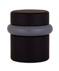 2 Pack Cylindrical Door Stops With Brass Construction And Oil Rubbed Bronze Finish Floor Mounted Noise Absorbing Rubber Includes Gray Bumper