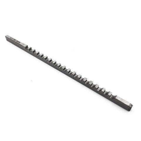 Fast Cut HSS Broaching Tools 3mm Push Type Keyway Broach for CNC Milling Machines, metal broach with teeth visible